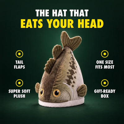 Bucketmouth Bass Hat - the hat that eats your head