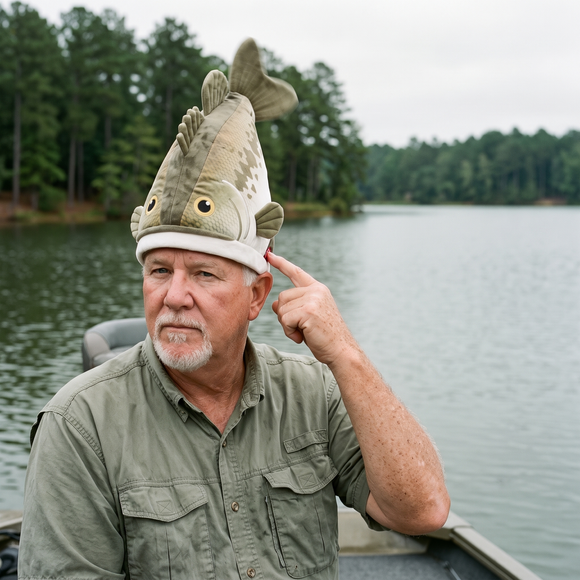 Bass Hat worn on the boat