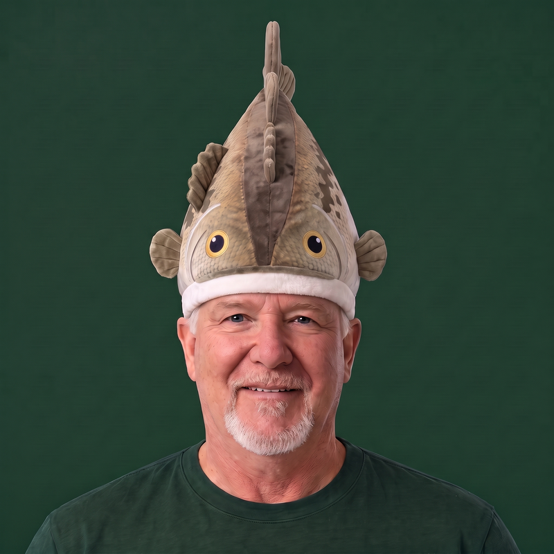 Fisherman wearing the Bass Hat